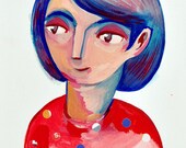 portait print illustration art drawing A4 size