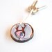 Deer man keychain wooden illustration