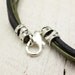 Leather & Sterling Geometric Tubes Necklace / Solid Sterling Silver / Eco Friendly Leather / olive blue metallic bib statement necklace