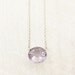 Rose De France Amethyst Simple Necklace in Sterling Silver / AAA pink violet February Birthstone / pastel faceted brilliant diamond cut