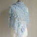 LIGHT BLUE FLORAL -Shawl-Fashion Shawl-
