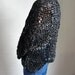 BLACK HANDMADE BUCKSKIN ROPE(CHAMOIS LEATHER) CARDIGAN