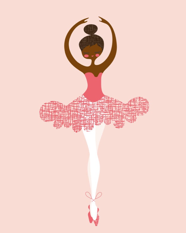 Ballerina En Pointe 5X7 African American or Indian