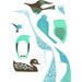 sale. modern birds giclee print. 8X10.