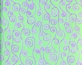Dena Designs-SUN DROP-Curly Stripe in Green DF13- 1 Yard Clearance