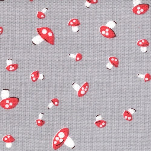 Aneela Hoey for Moda, Walk in the Woods, Teeny Mushrooms in Cloud 18524.13 - 1/2 Yard