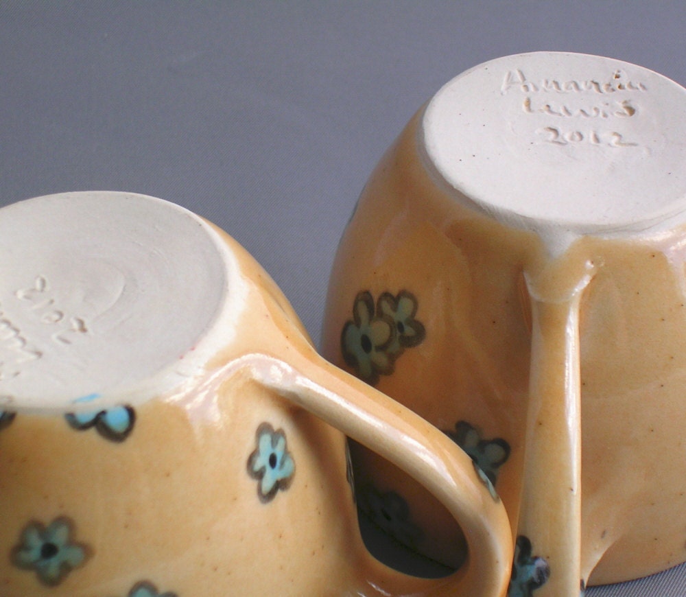 Chintz Espresso Cups in Honey