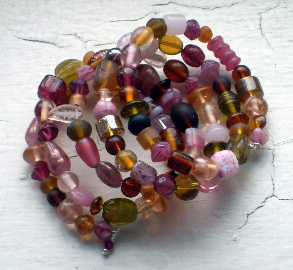 Carla's Tough Nuggets Chunky Memory Wire Bracelet No. 2 (five loops)