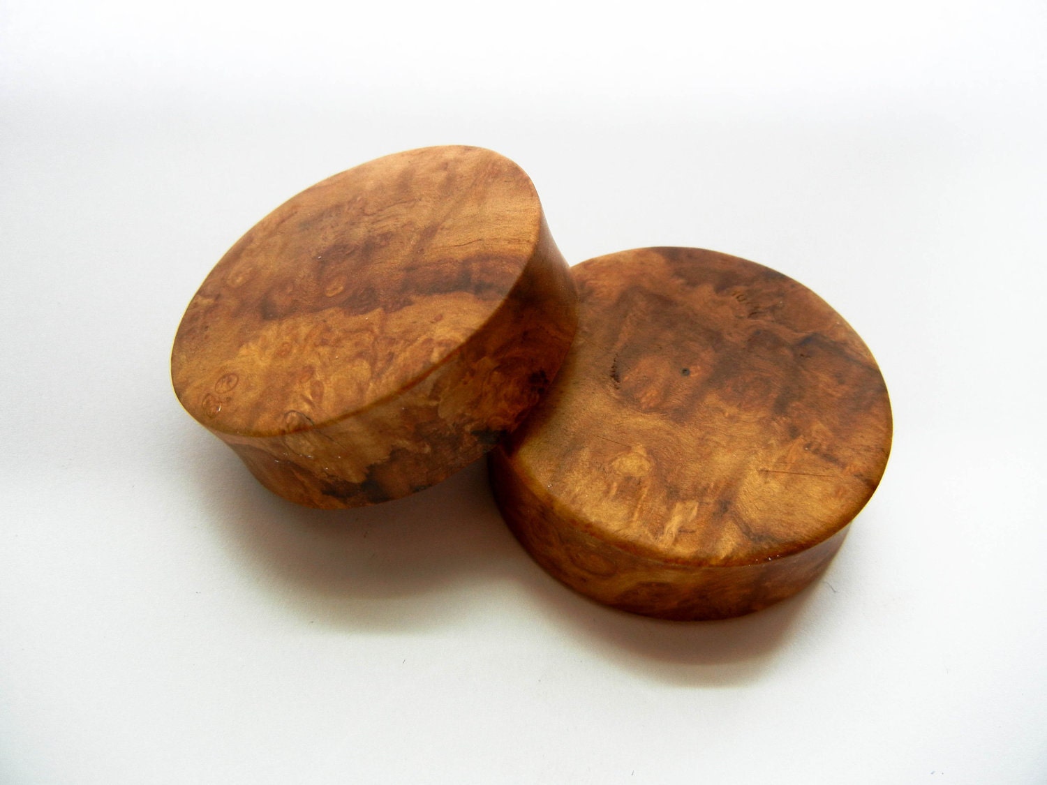 44 mm solid DF olive burl plugs