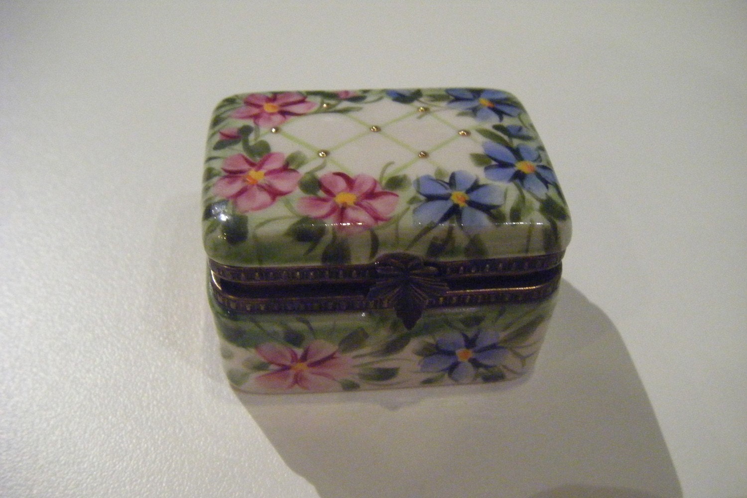 box handpainted trinket rectangular