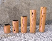 One Industrial Container, Recycled Metal. Unique Utensil Holder - Pink Yellow Peachy