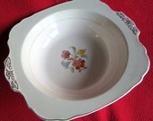 Serving Bowl Diana Vintage W H Grindley England Vegetable Mint Green Floral