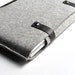15 Inch MacBook Pro Sleeve - Grey Wool Felt with Black Leather