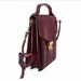 ROMAIN French Vintage Bordeaux Leather Messenger Bag