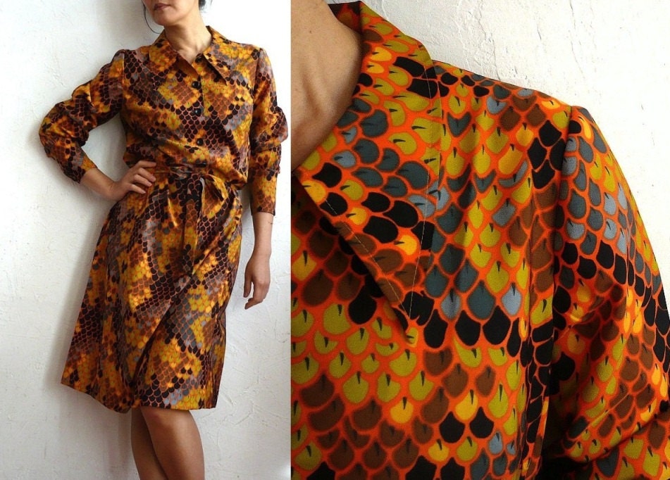 SANDRA French Vintage 60s Shirt Dress