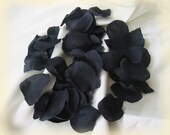 100 Black ARTIFICIAL SILK Rose PETALS for Wedding Decorations