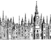 Old LONDON City- CLING RuBBer STAMP for acrylic block by Cherry Pie Art Stamps