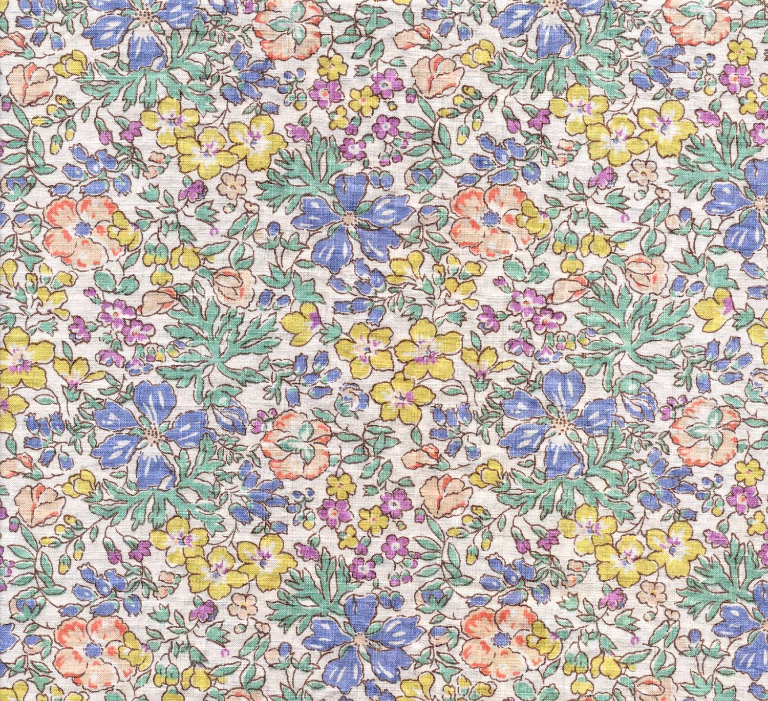 Vintage Liberty fabric - vintage Liberty of London cotton fabric  remnant   19ins x 14ins
