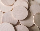 20 Wood 1.5" 1-1/2" Circles for Crafting Pendants Charms