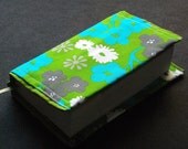 Book Cover -Prettified Paperbacks Fabric Book Covers- Green Floral