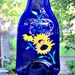 Blue Beer Bottle Wind Chime, Recycled, Eco Friendly Hand Painted