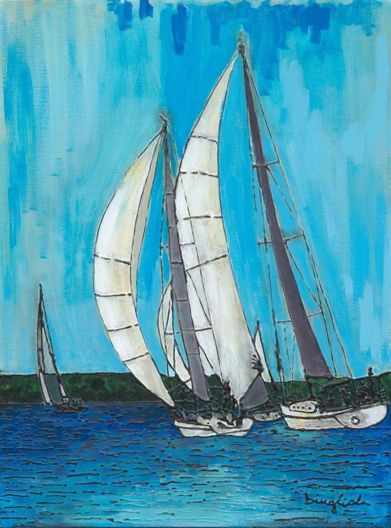 Sailboat Print of Original Painting
