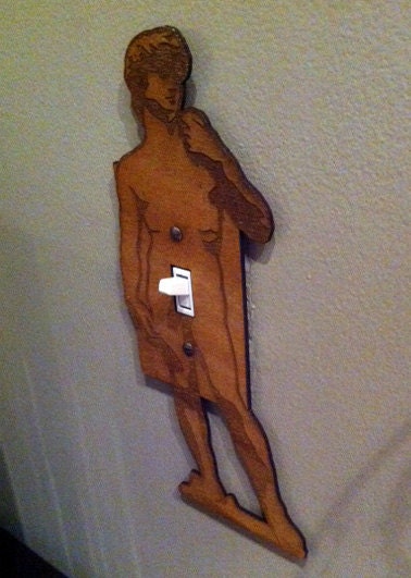 Michelangelo's David dirty light switch cover