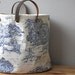 Knitting bag, blue toile (LAST ONE)