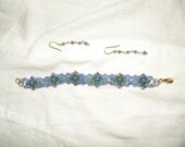 Crystal Arabesque Bracelet with matching drop Earrings