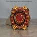 Bracelet Bead embroidered,  Sedona Sunset