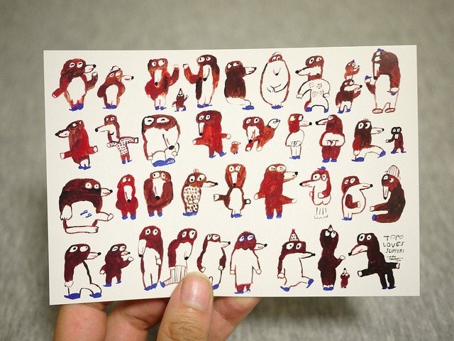 Mole Loves Slippers  postcards