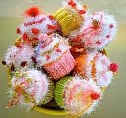 A Baker's Dozen Of Assorted Elegant Cupcake Sachets/Pincushions