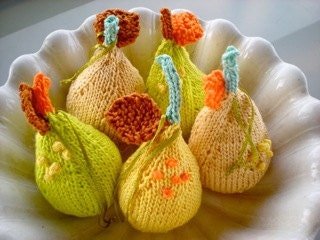 Set of Five Unique Pears For Your Pear Tree