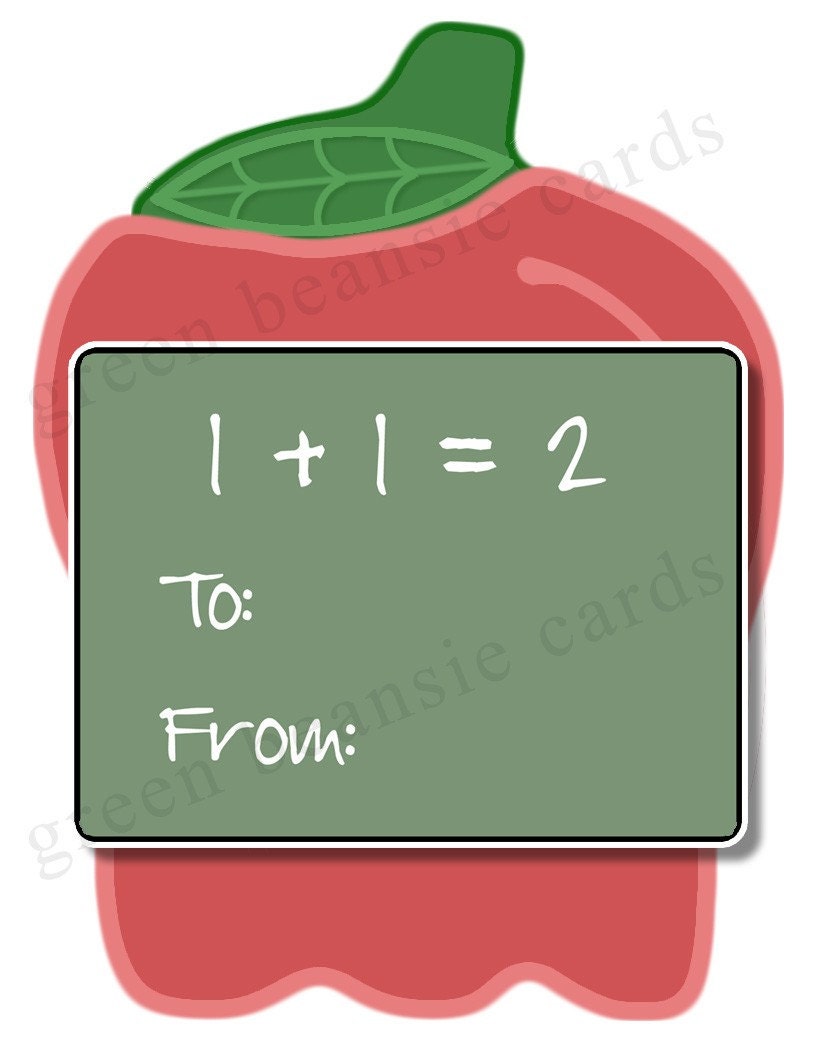TEACHER & BUS DRIVER Printable Gift Tags - Matching Cookies Available