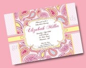 PINK PAISLEY Printable Party Invitation Il_170x135