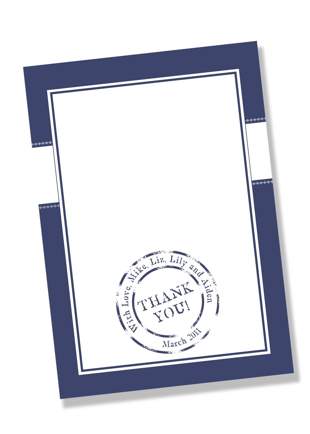 NAUTICAL STAMP 5" x 7" Printable Thank You Card