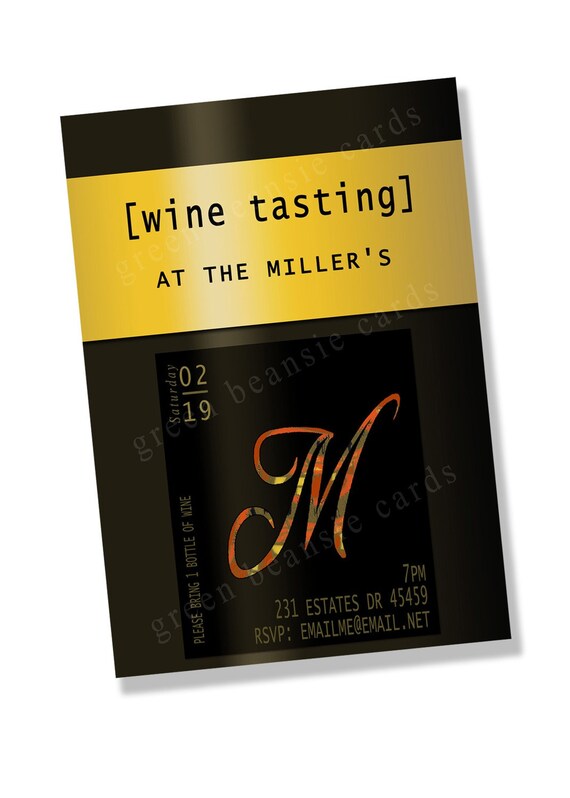 WINE TASTING Printable Party Invitation Il_570xn
