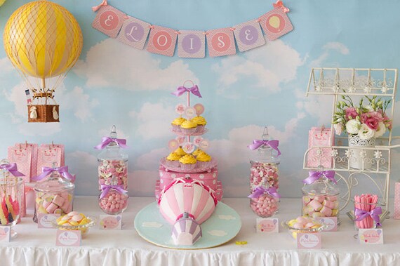 CLOUDS & SKY Printable Party Backdrop - you print Il_570xn