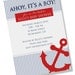 NAUTICAL SEERSUCKER Printable Party Decor Package and Invitation - Choose Anchor, Sailboat, or Ship Wheel