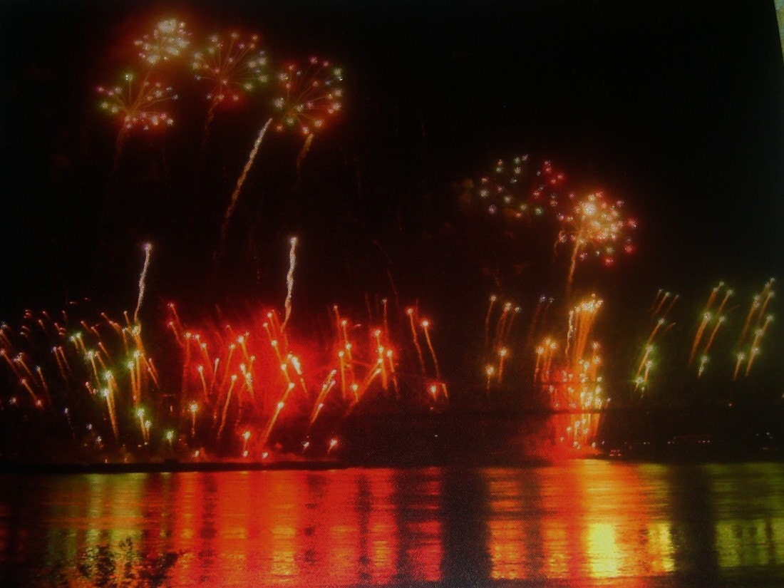 Fireworks Thunder Over Louisville No. 2 Fine Art Photograph Print Metallic