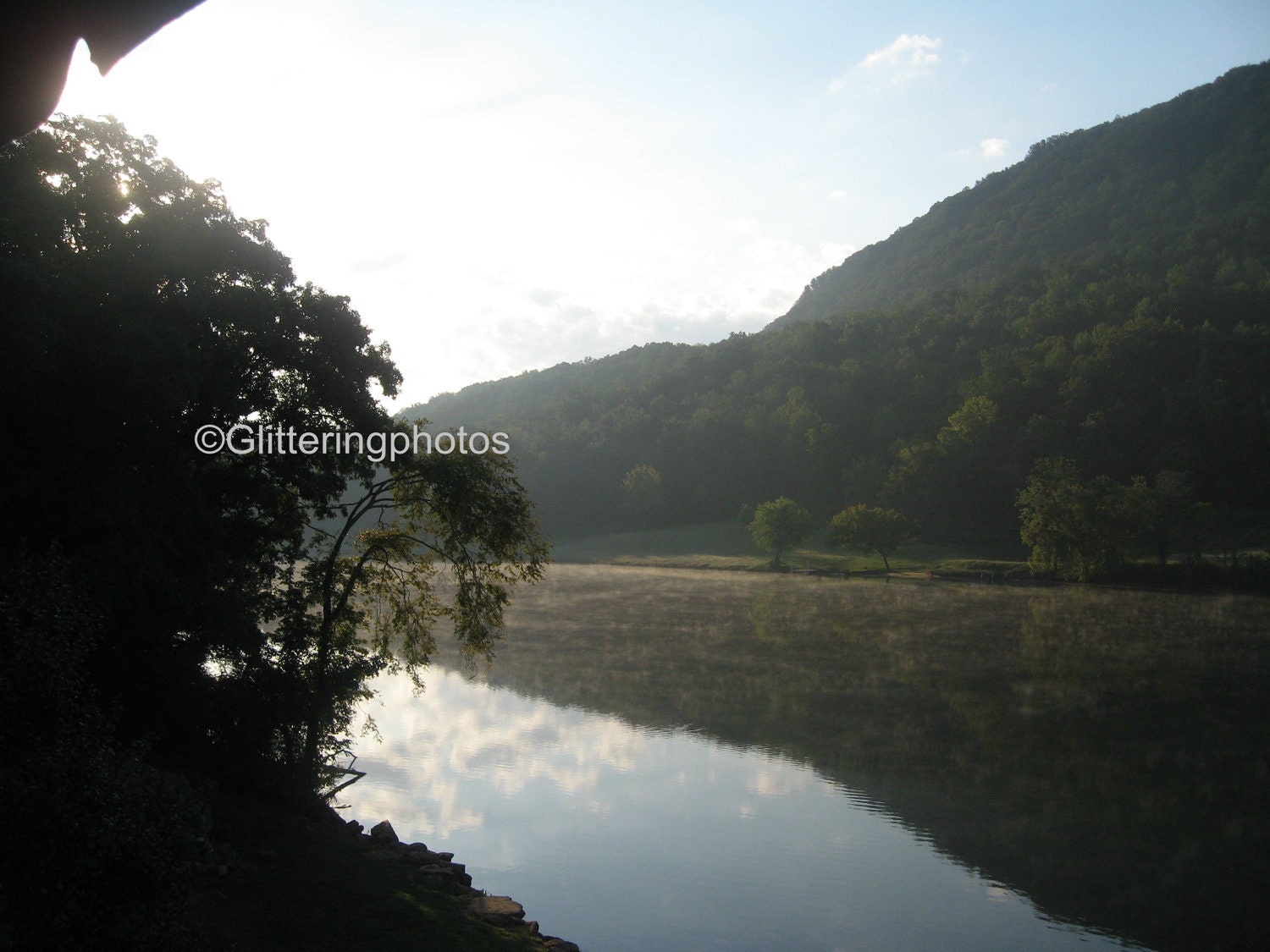 Morning River Fog Fine Art Photography Print Glossy