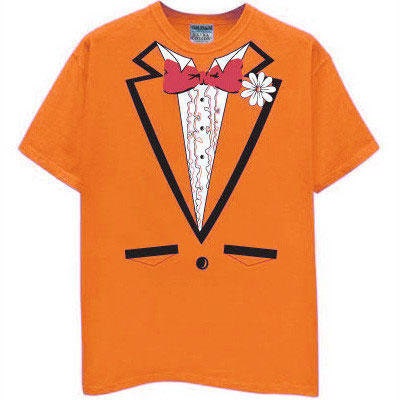 orange tuxedo vest