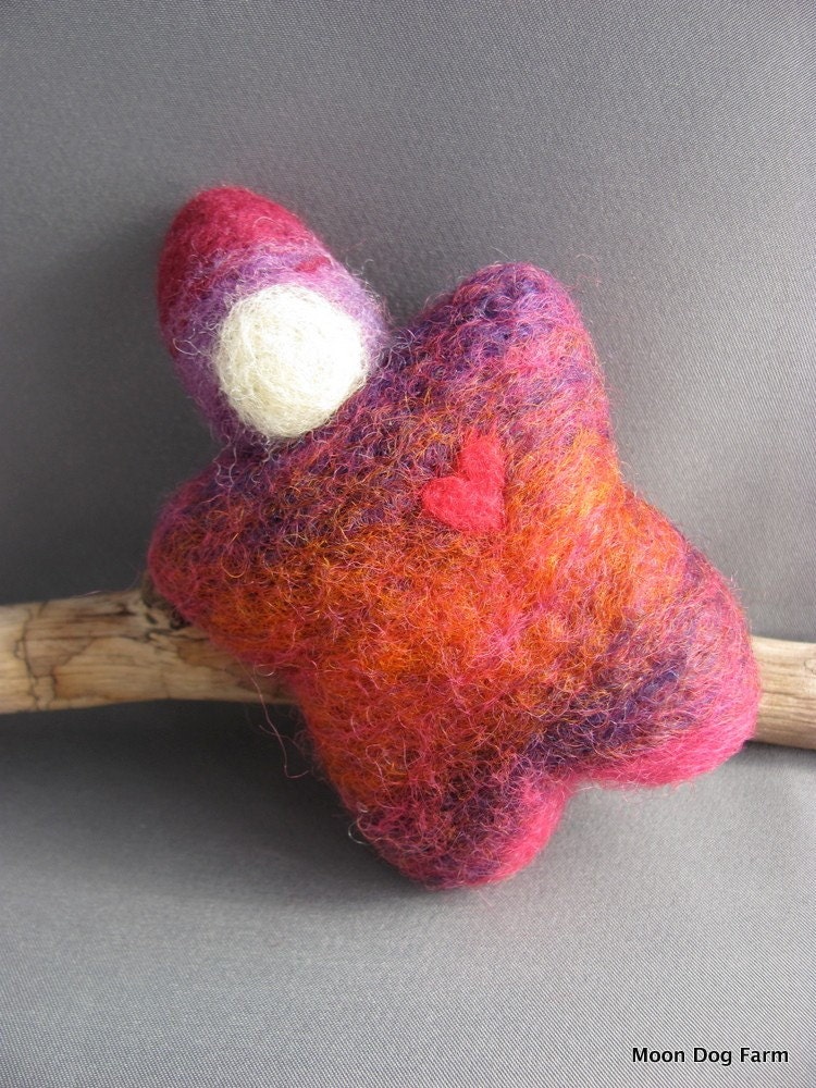 Star Mama Franny - Natural Needle Felted Wool Waldorf Toy