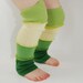 Leg Warmers for Kids - Citrus Lemon Yellow Lime Green - Recycled Sweaters