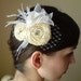 Reserved for pirouette138 - Sparkle As One Rosette Bridal Headpiece Fascinator, silk, rhinestones, couture millinery