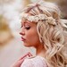 Ruffle Flower and Vintage Lace Wedding Halo Headband - Bridal head piece - wedding hair accessories - ivory and rhinestone flowers