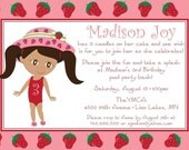 Customizable Strawberry Shortcake Inspired Birthday Invitation for any age Il_170x135