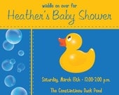 Bubbles Rubber Ducky - Custom Baby Shower Invitation Il_170x135