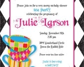 Mad Hatter Tea Party - Custom Baby Shower Invitation Il_170x135