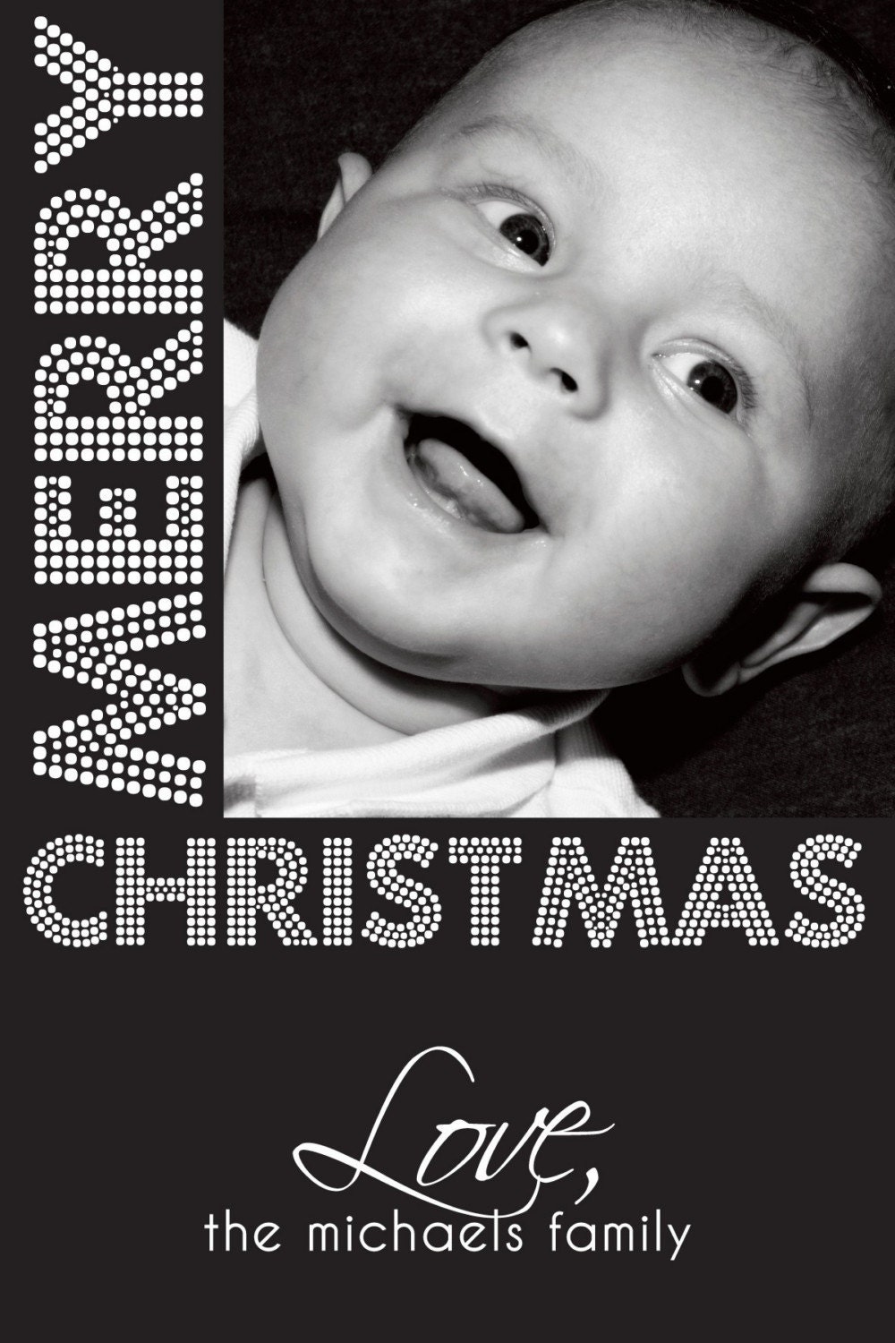 Christmas in Lights - Custom Photo Christmas New Years Card Il_570xn